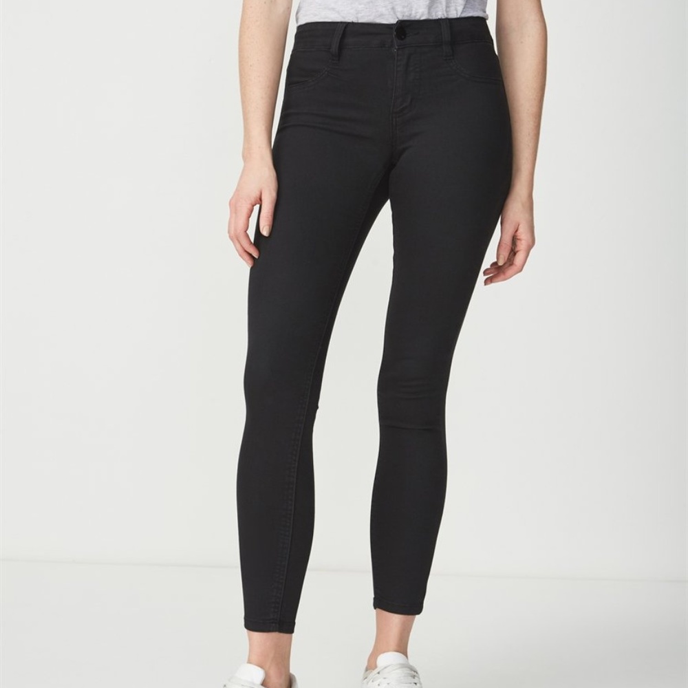 Cotton On Black Mid Rise Jegging Size 12